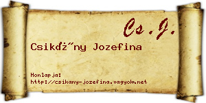 Csikány Jozefina névjegykártya